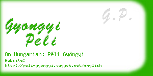 gyongyi peli business card